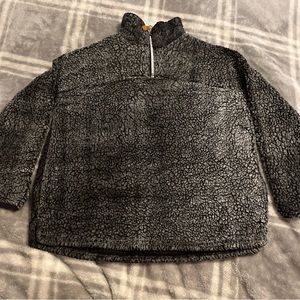 Warm & Cozy Gray Fleece Quarter Zip size 10/12